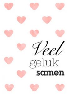 Felicitatiekaart huwelijk Felicitatiekaart huwelijk