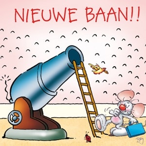 Felicitatiekaart nieuwe baan