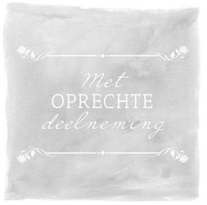 Met oprechte deelneming kaart Met oprechte deelneming kaart