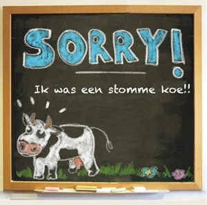 Sorry kaartje Sorry kaartje