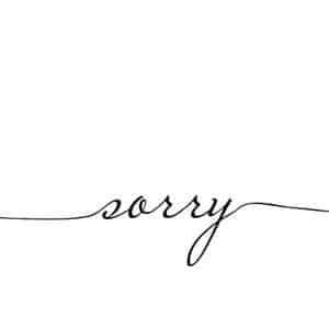 Sorry Sorry