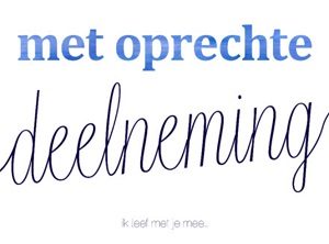Teksten oprechte deelneming Teksten oprechte deelneming