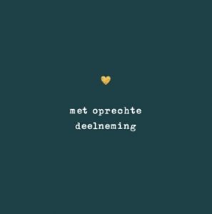 Met oprechte deelneming Met oprechte deelneming