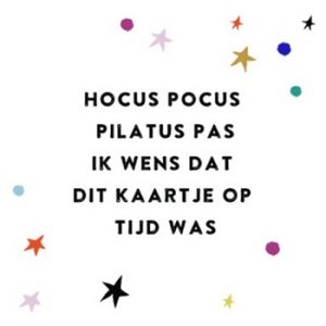 Te laat kaart Te laat kaart